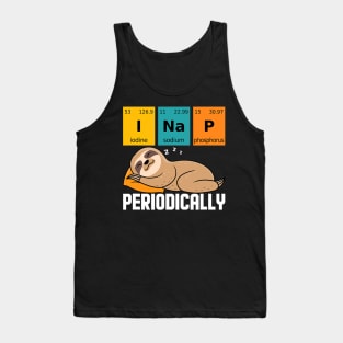 I Nap Periodically Funny Science Sloth Tank Top